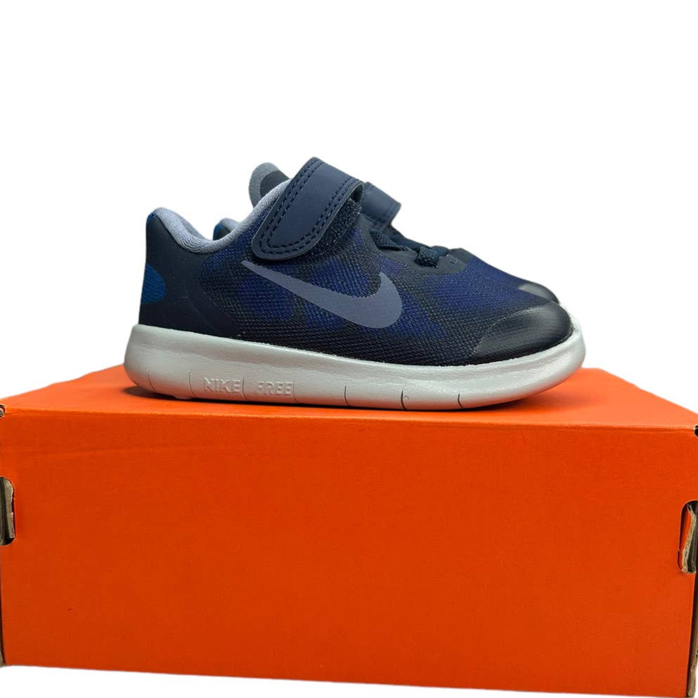 Nike Free RN 2017 7C Toddler Shoes Dark Sky Blue Sneaker